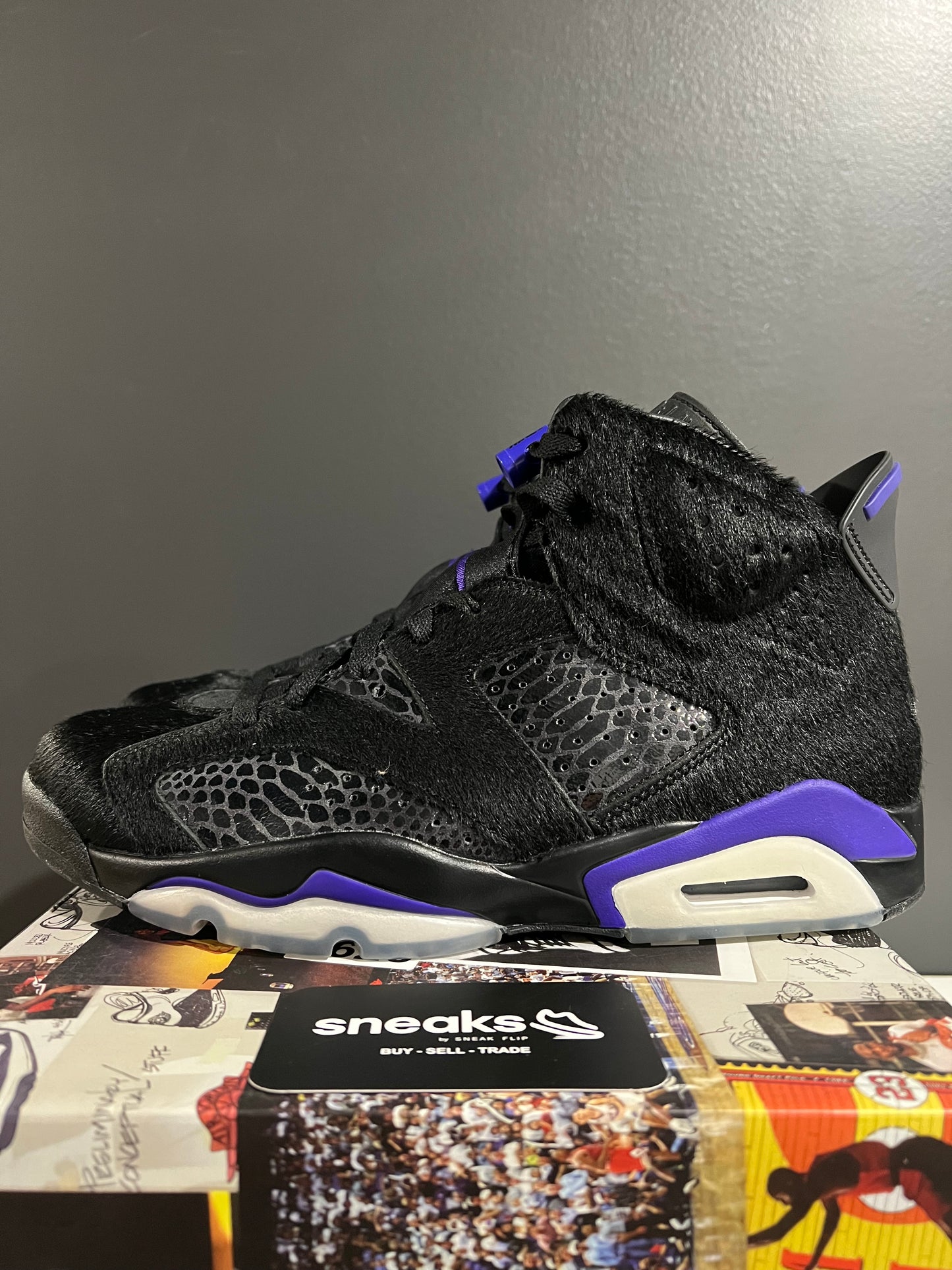 USED Social Status x Air Jordan 6 Retro Pony Hair AR2257-005 SIZE 9.5M OG ALL