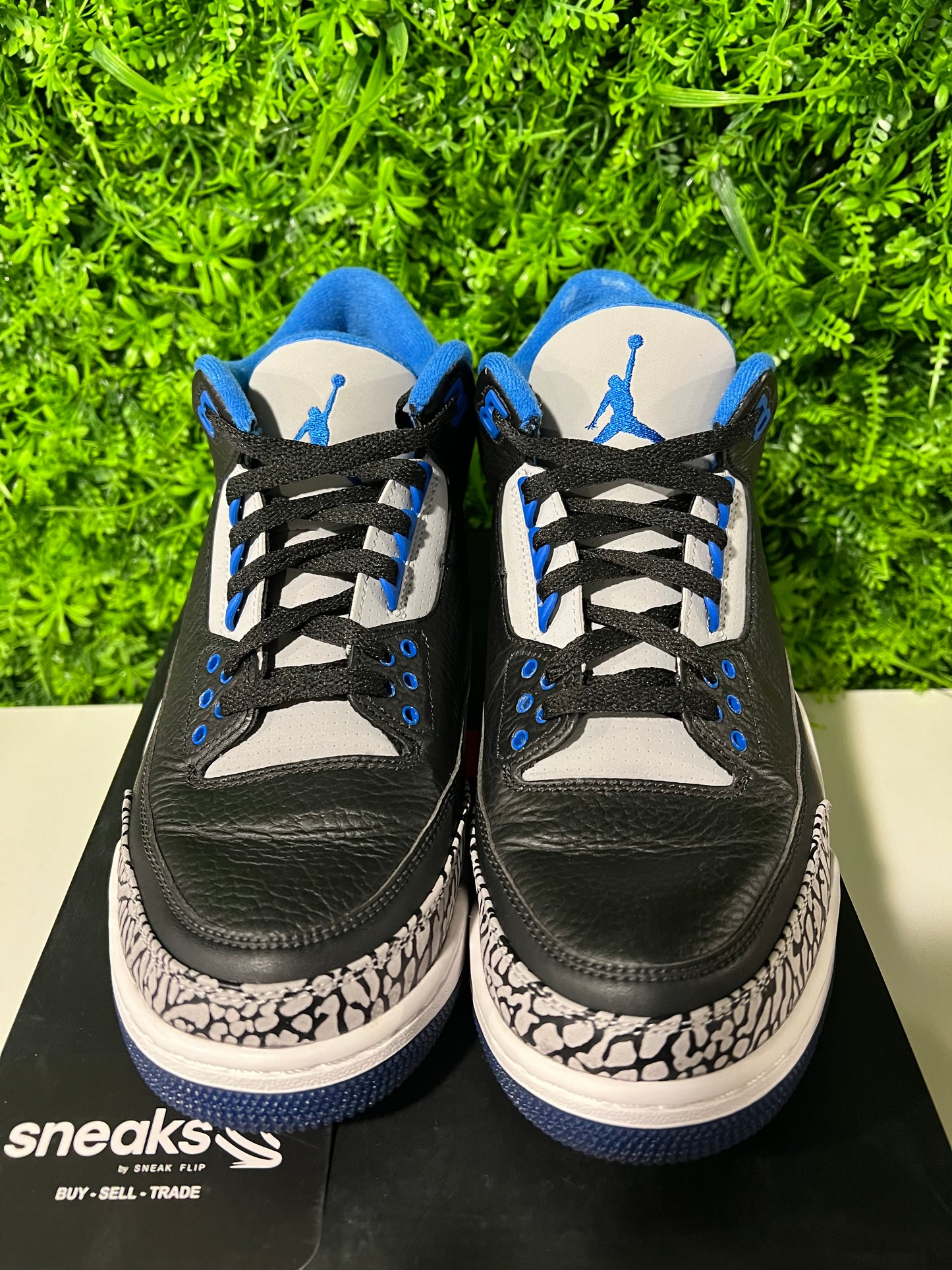 USED Air Jordan 3 Retro Sport Blue 136064-007 SIZE 9.5M OG ALL