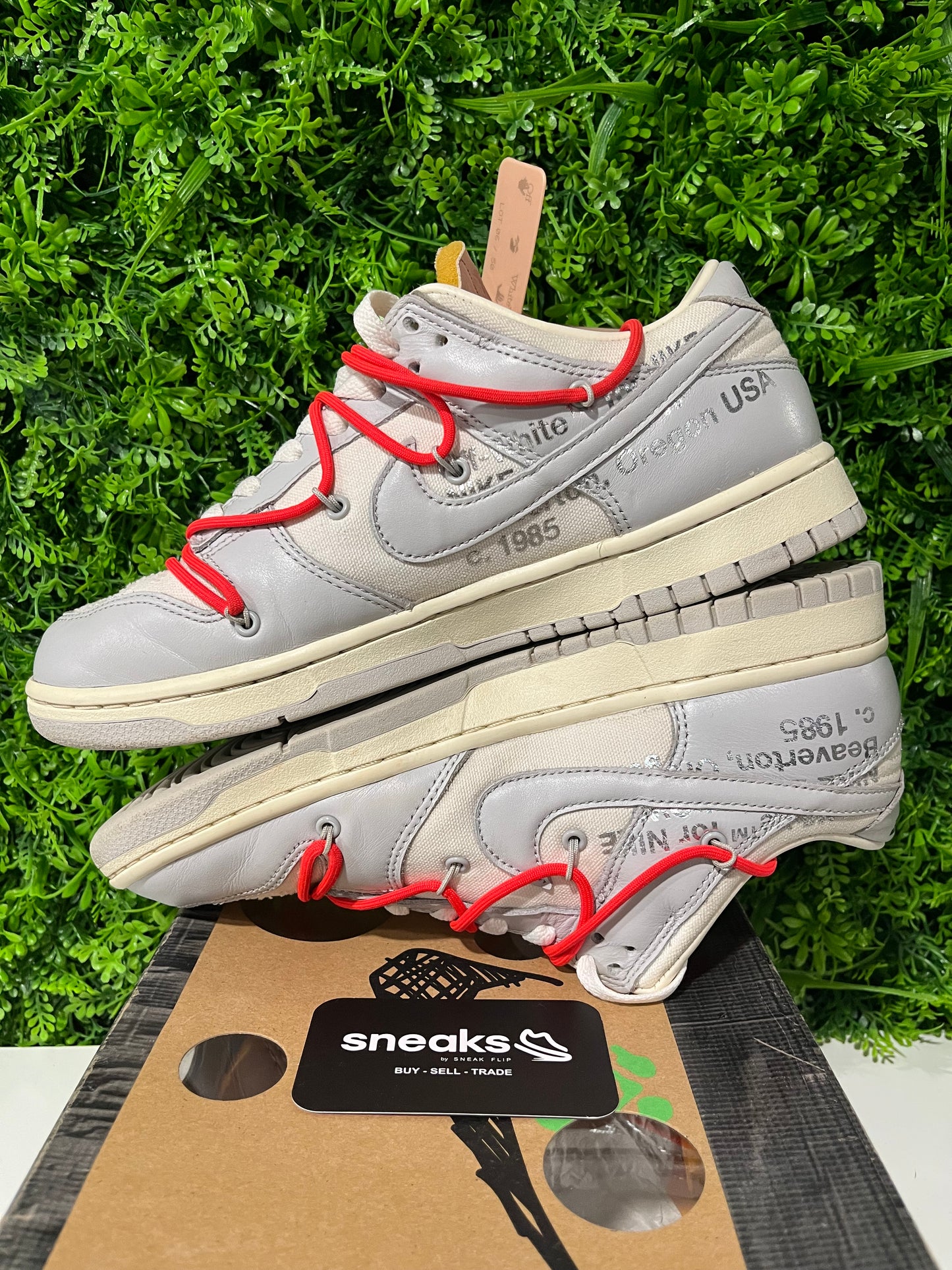 USED Off-White x Dunk Low Lot 06 of 50 DM1602-110 SIZE 9M