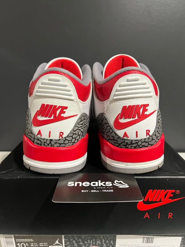 USED Jordan 3 Retro Fire Red (2022) - Used