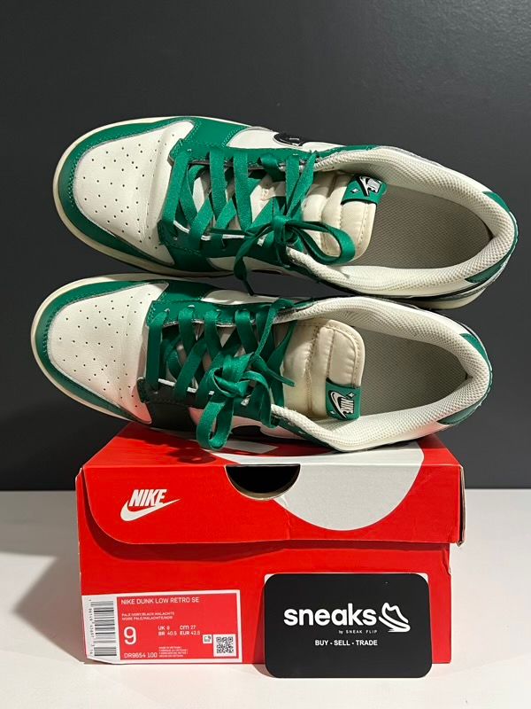 USED SIZE 9M Nike Dunk Low SE Lottery Pack Malachite Green - Used