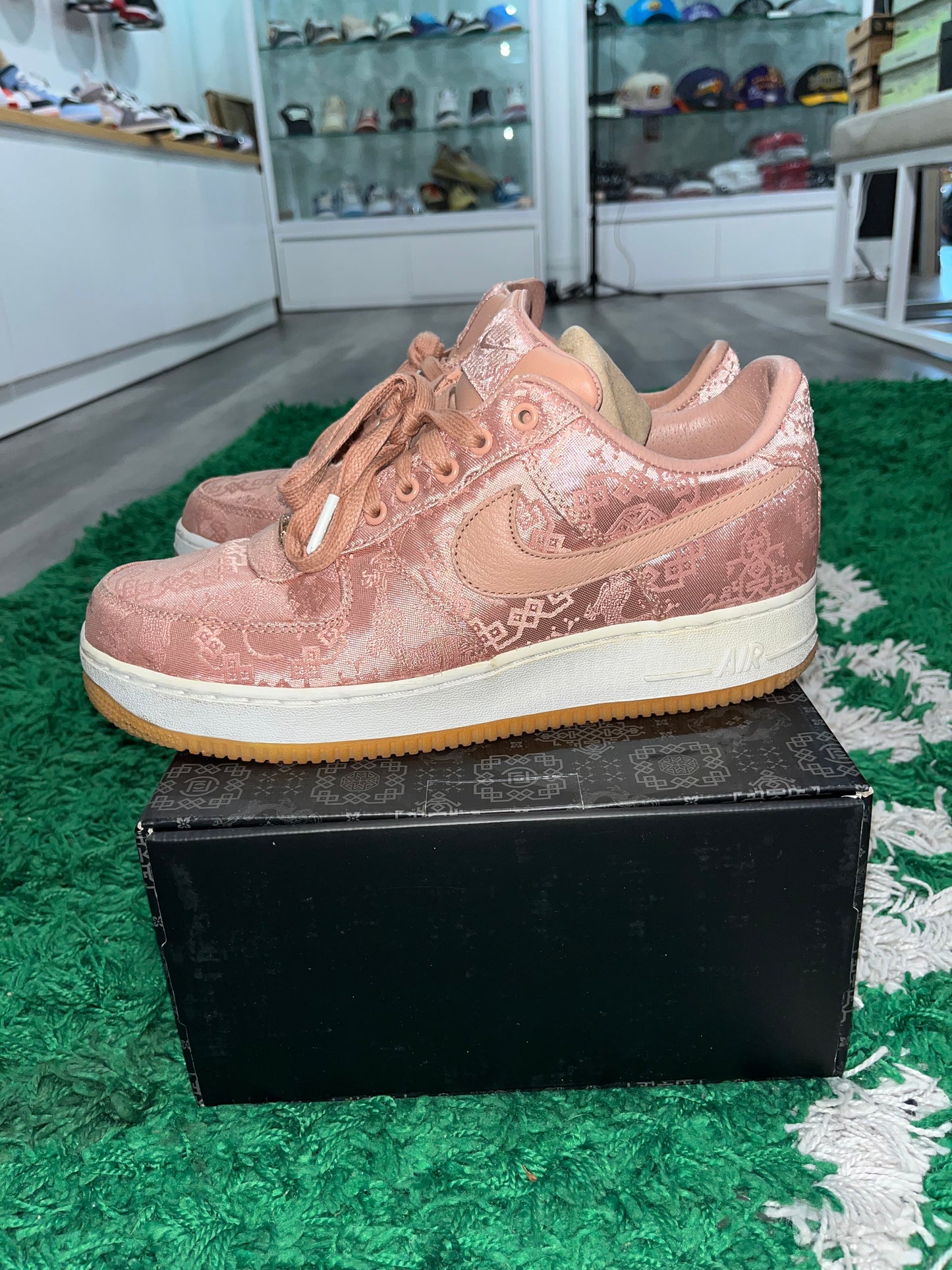 CLOT x Air Force 1 Low Premium Rose Gold Silk Special Box CJ5290-600 USED SIZE 10.5W/9M