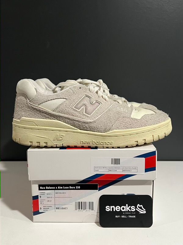 USED SIZE 9M New Balance 550 Aime Leon Dore Grey Suede - Used