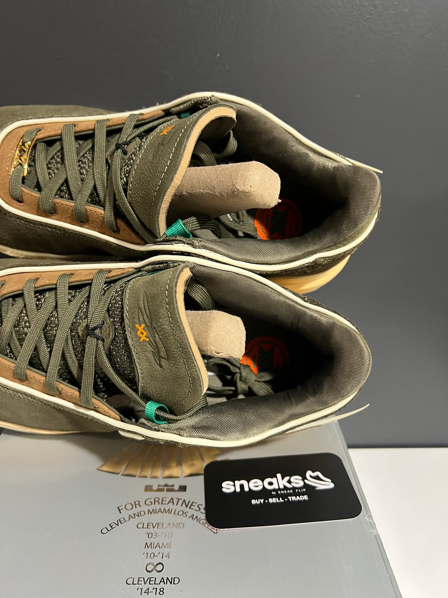 USED LeBron 20 Olive Green DV1193-901 SIZE 10M OG ALL AG25-42