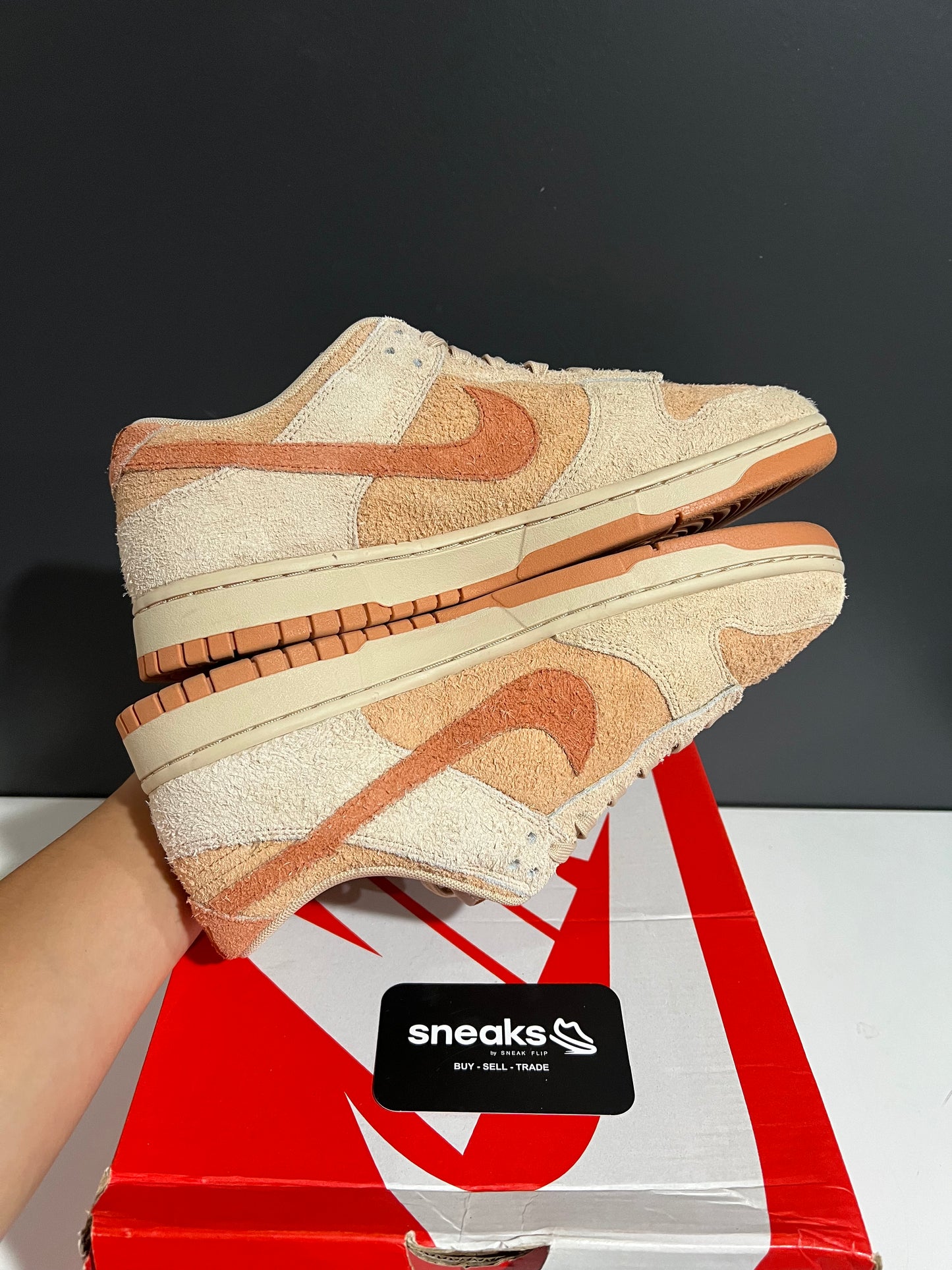 USED Wmns Dunk Low Shimmer Amber Brown HF5075-287 SIZE 10M OG ALL JY25-236