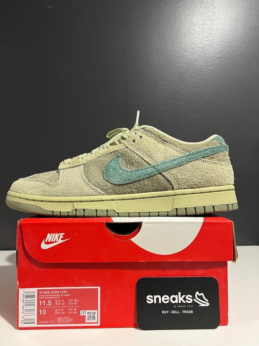 USED Nike Dunk Low Olive Aura (Women’s) HJ7291-371 SIZE 10M OG ALL JY25-241