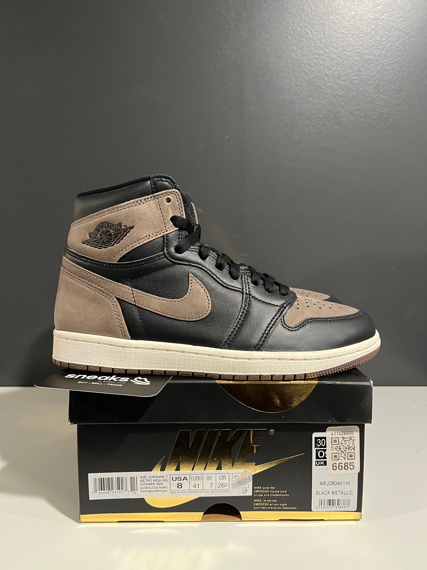 USED Air Jordan 1 Retro High OG Palomino DZ5485-020 SIZE 8M OG ALL SP25-061