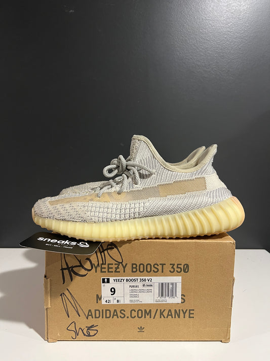 USED Yeezy Boost 350 V2 Lundmark Non-Reflective FU9161 SIZE 9M OG ALL AG25-280