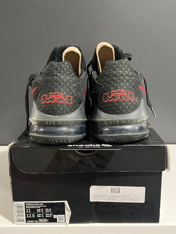 Nike LeBron 17 Low Black Red Dark Grey