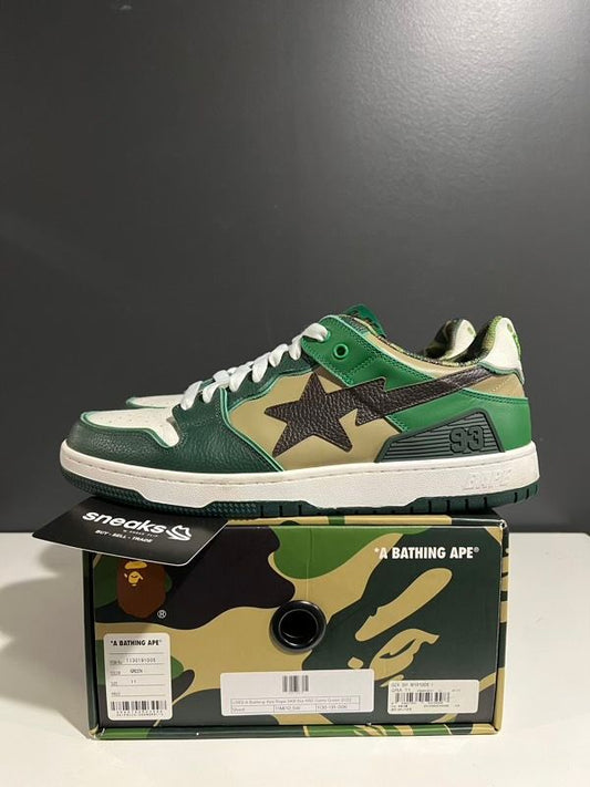 USED SIZE 11M A Bathing Ape Bape SK8 Sta ABC Camo Green 2022 - Used
