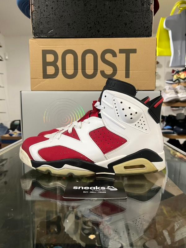 USED SIZE 9.5M Jordan 6 Retro Carmine (2014) - USED NO BOX