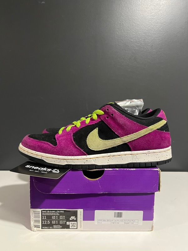 USED SIZE 11M Nike SB Dunk Low Pro ACG Terra Red Plum - Used