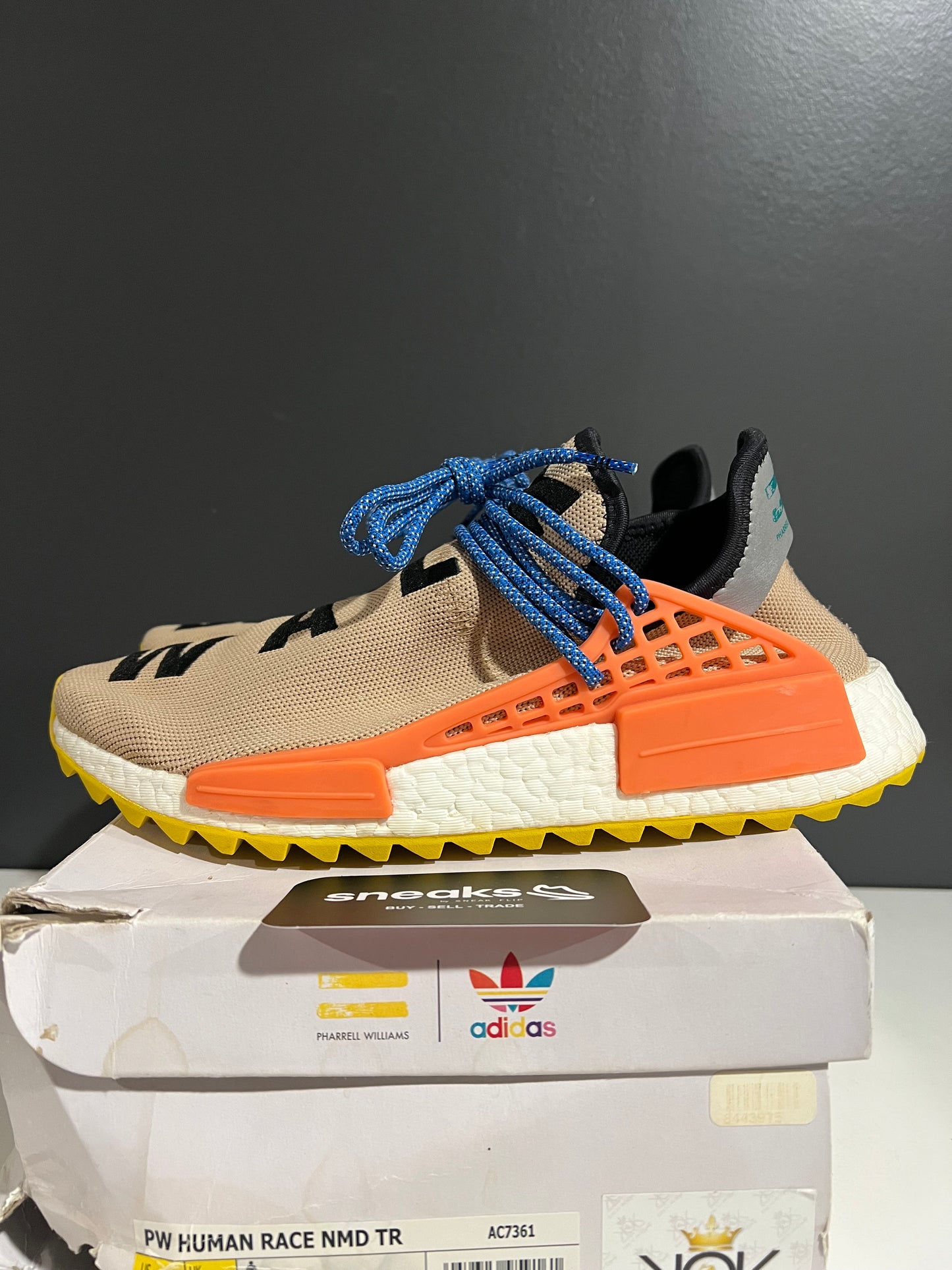 USED Pharrell x NMD Trail Human Race AC7361 SIZE 8M OG ALL JY25-155