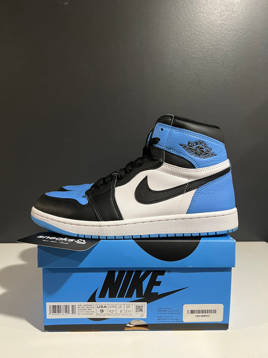 USED Air Jordan 1 Retro High OG UNC Toe DZ5485-400 SIZE 9M OG ALL JY25-289