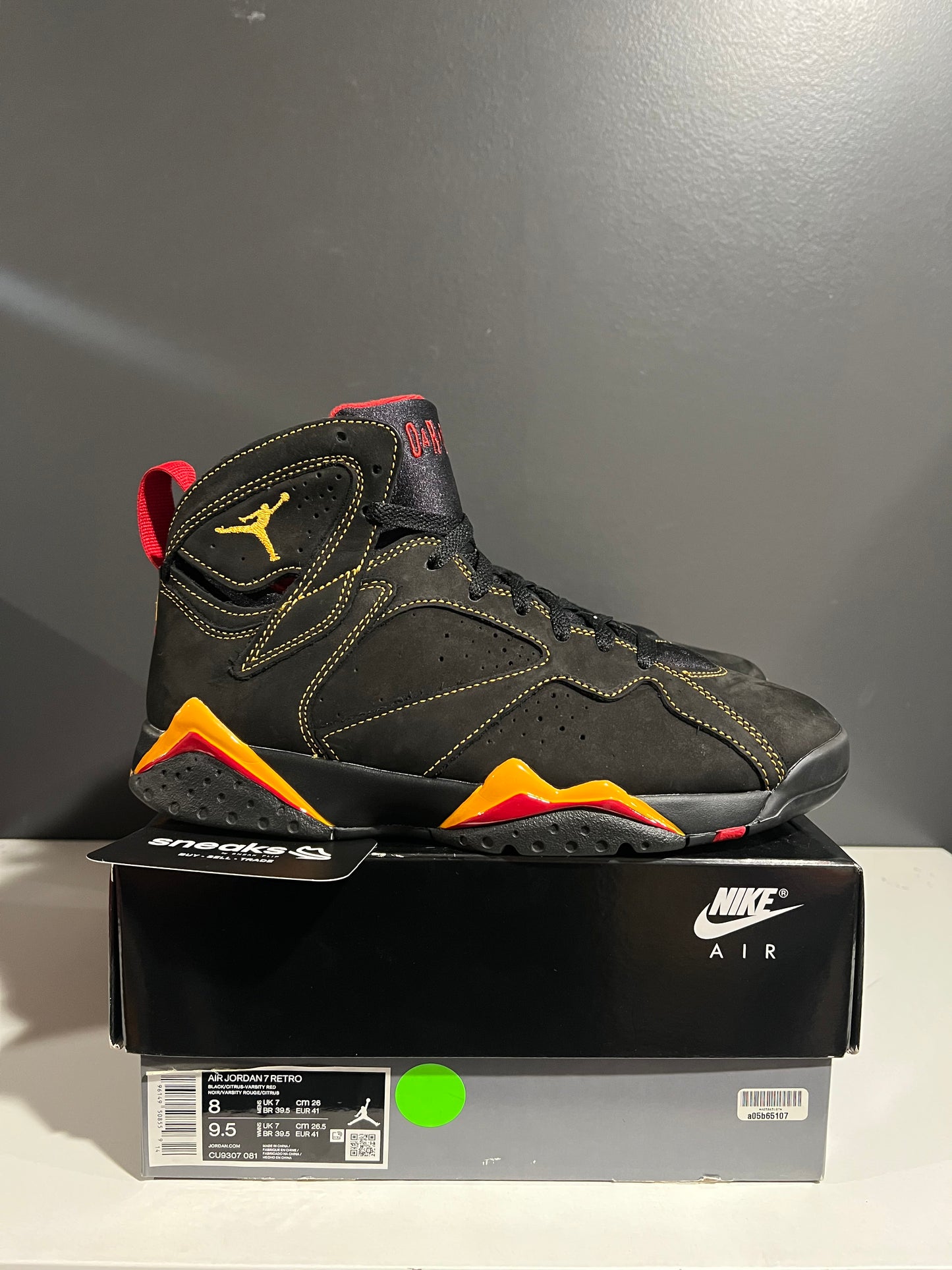 USED Air Jordan 7 Retro Citrus 2022 CU9307-081 SIZE 8M OG ALL AG25-81