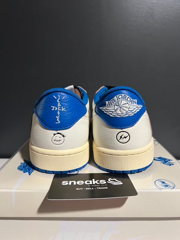NEW SIZE 12M Jordan 1 Retro Low OG SP Fragment x Travis Scott Sail Military Blue