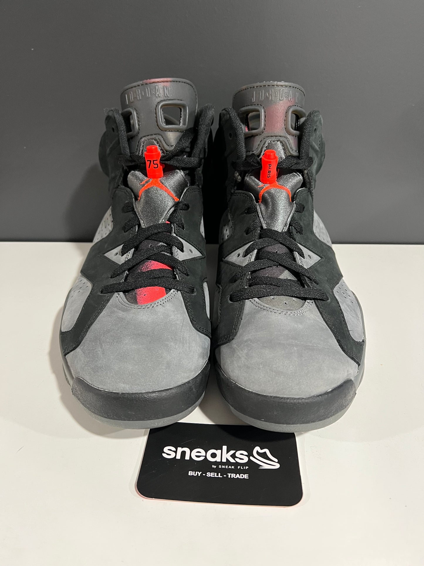 USED Paris Saint-Germain x Air Jordan 6 Retro Iron Grey CK1229-001 SIZE 12M NO BOX JN25-262