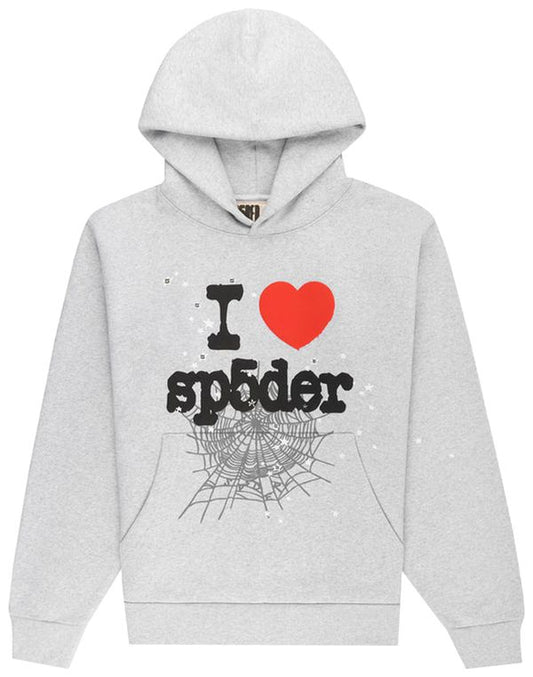 NEW Sp5der Souvenir Hoodie Heather Grey FW24