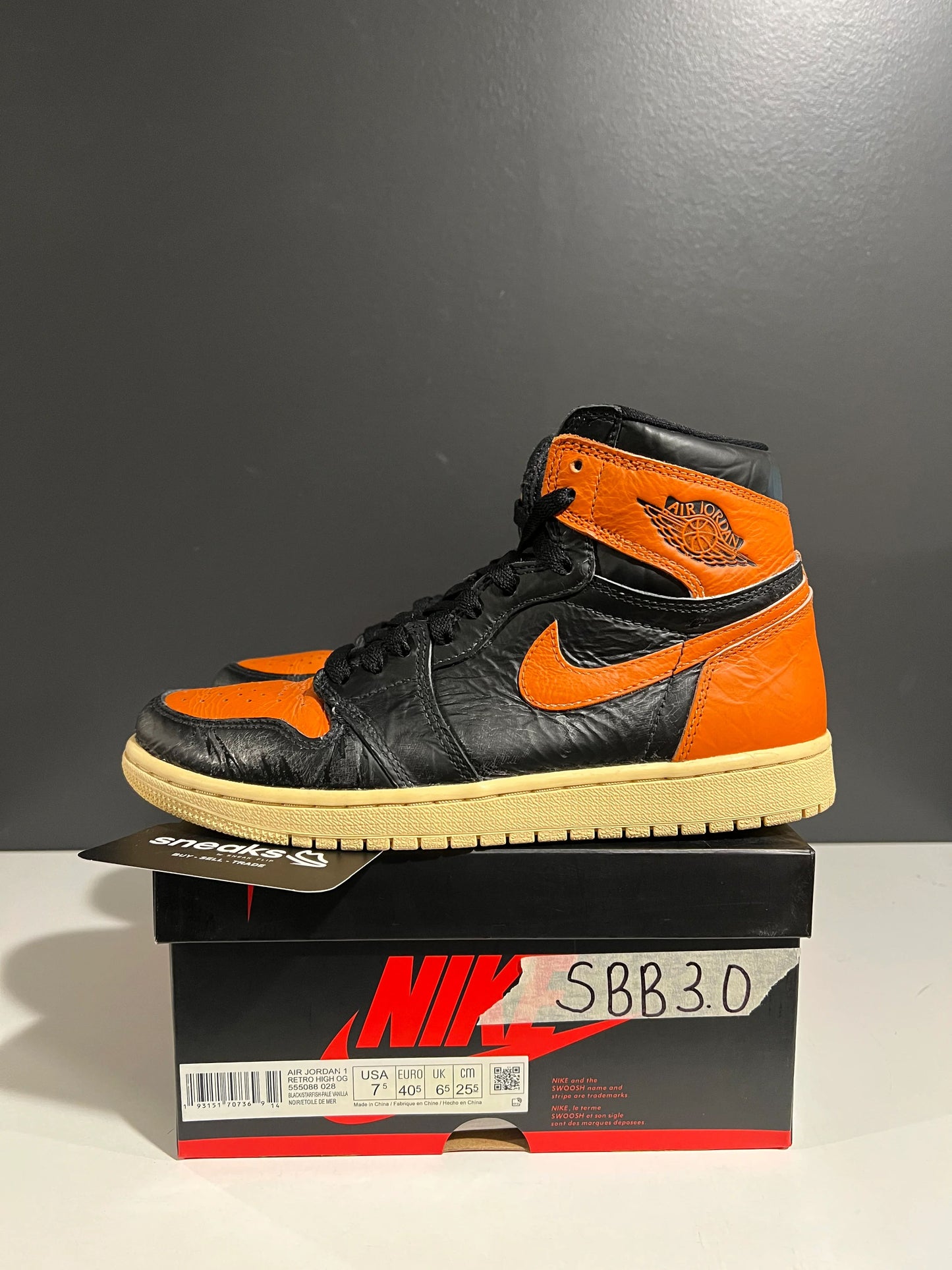 Jordan 1 Retro High Shattered Backboard 3.0 - Used