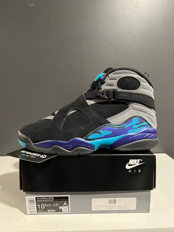 USED SIZE 10.5M Jordan 8 Retro Aqua (2025) - Used