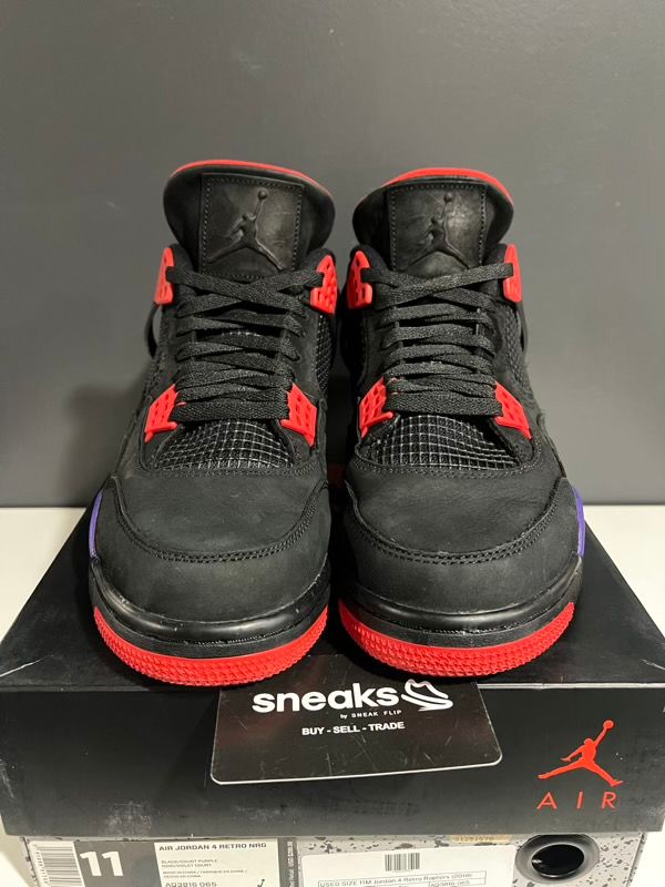 USED SIZE 11M Jordan 4 Retro Raptors (2018) - Used