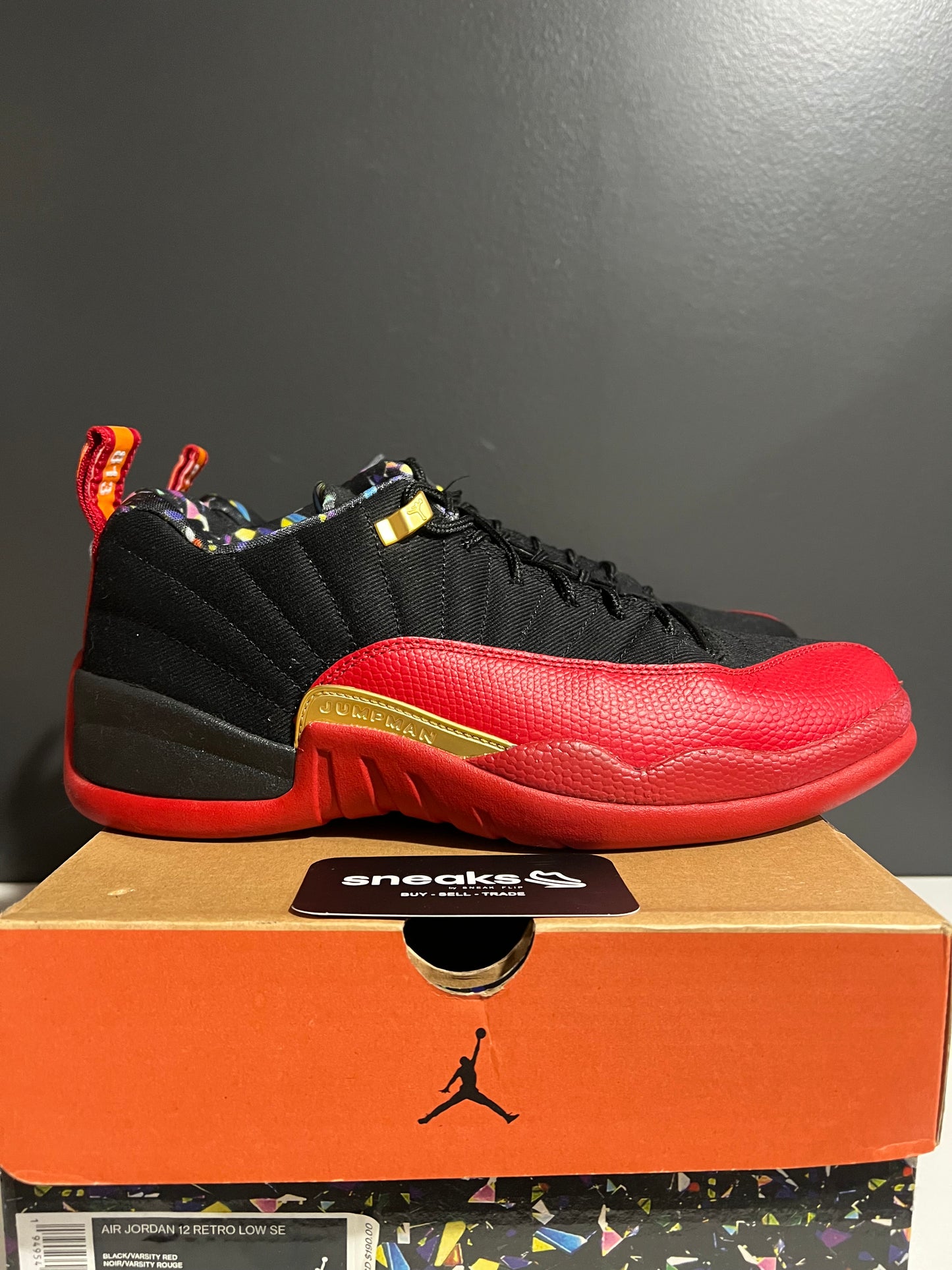 USED Air Jordan 12 Retro Low SE Super Bowl DC1059-001 SIZE 9.5 OG ALL AG25-108