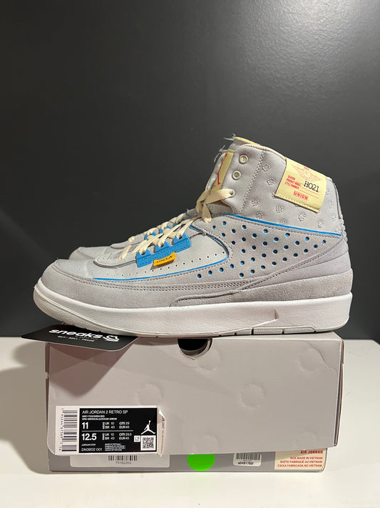 USED Union LA x Air Jordan 2 Retro SP Grey Fog DN3802-001 SIZE 11M OG ALL JY25-176