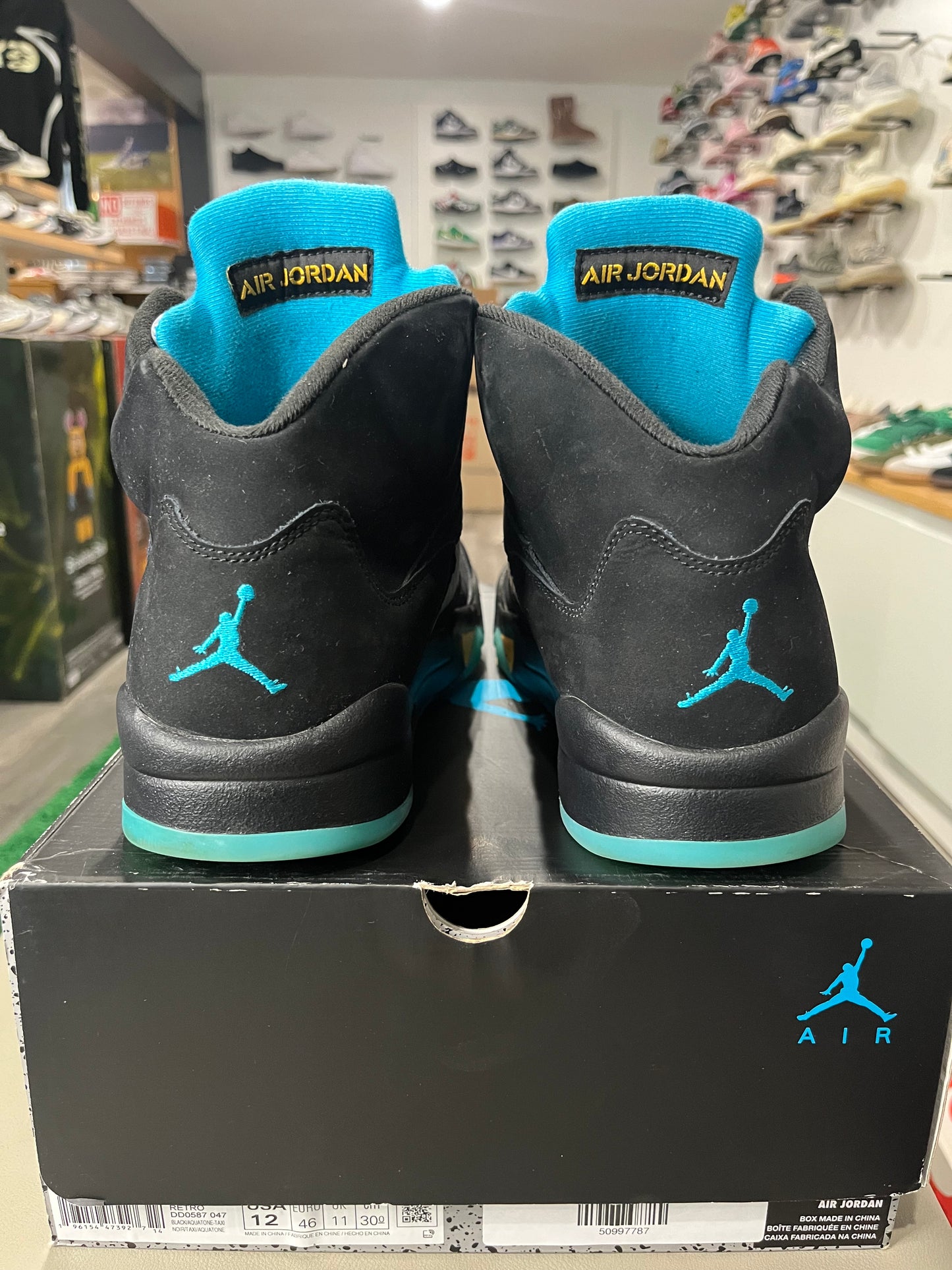 Air Jordan 5 Retro Aqua Sample DD0587-047 USED SIZE 12