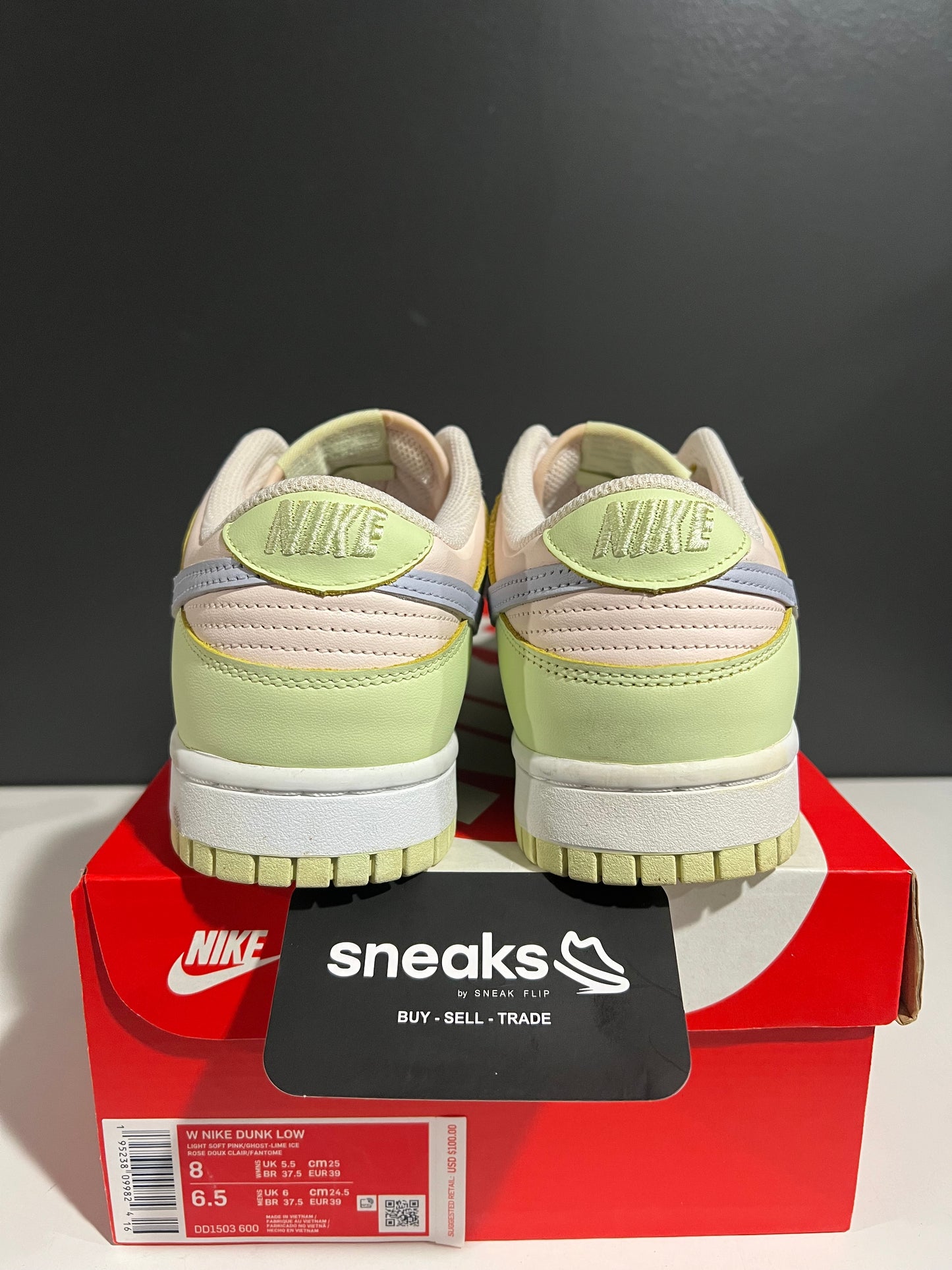 USED Wmns Dunk Low Lime Ice DD1503-600 SIZE 6.5M OG ALL AG25-239