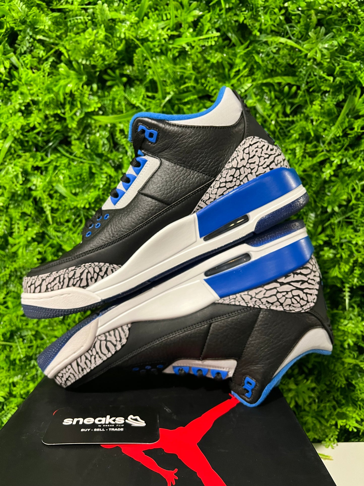 USED Air Jordan 3 Retro Sport Blue 136064-007 SIZE 9.5M OG ALL
