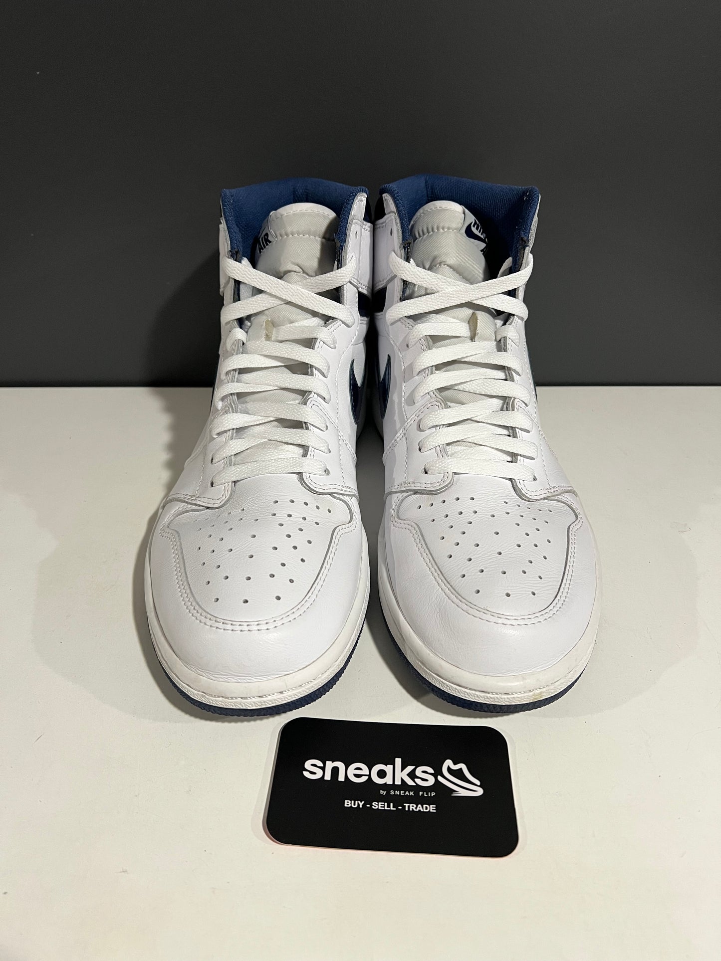 USED Air Jordan 1 Retro High OG Metallic Navy 555088-106 SIZE 11M NO BOX AG25-101