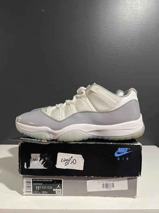 USED Air Jordan 11 Retro Low Cement Grey AV2187-140 SIZE 11.5M OG ALL JN25-249
