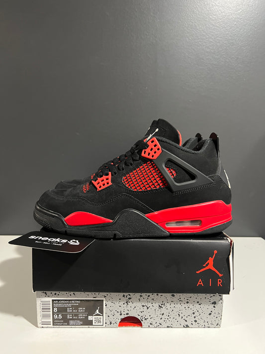 USED Air Jordan 4 Retro Red Thunder CT8527-016 SIZE 8M OG ALL AG25-115
