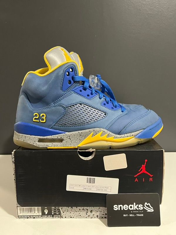 USED SIZE 9M Jordan 5 Retro JSP Laney Varsity Royal - Used