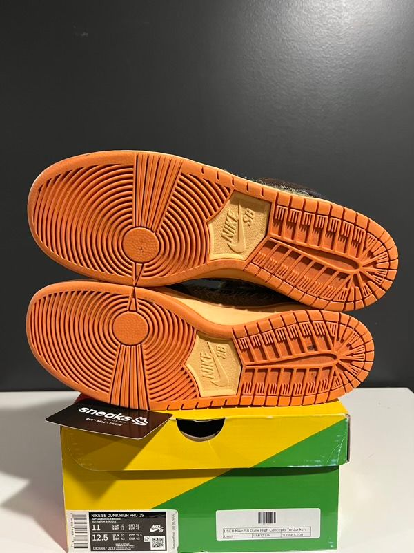 USED SIZE 11M Nike SB Dunk High Concepts Turdunken - Used