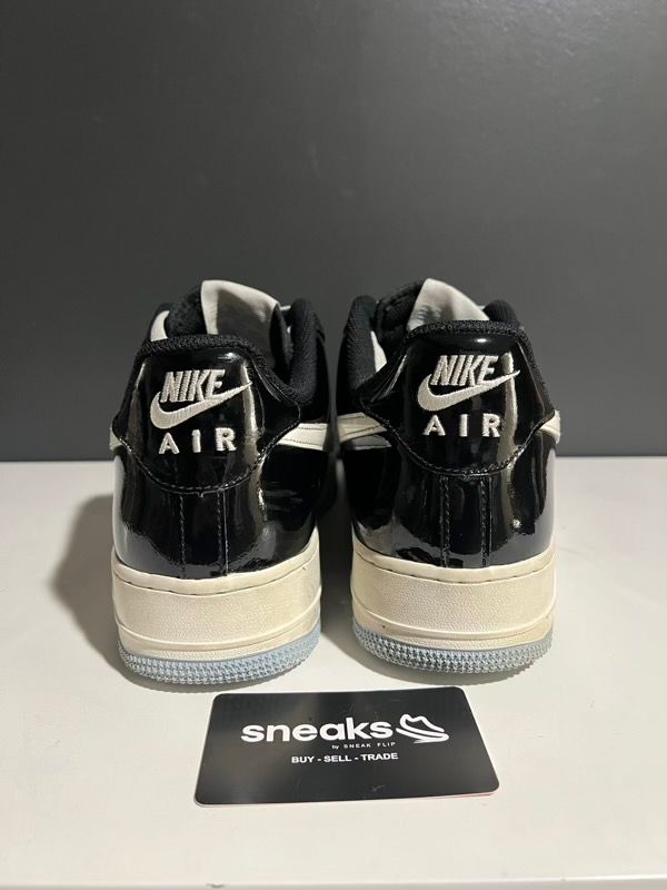 USED SIZE 13M Nike Air Force 1 Low Black Iron Grey Patent - USED NO BOX