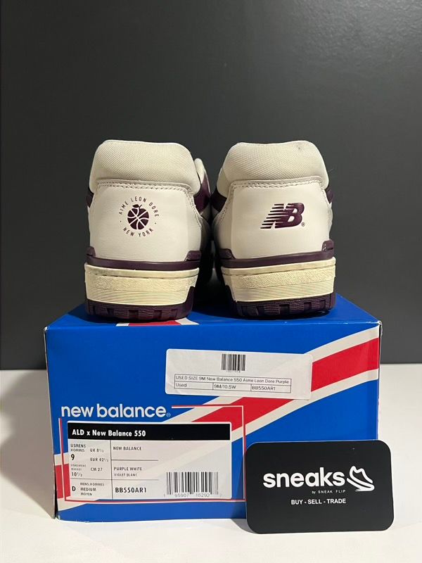USED SIZE 9M New Balance 550 Aime Leon Dore Purple - Used