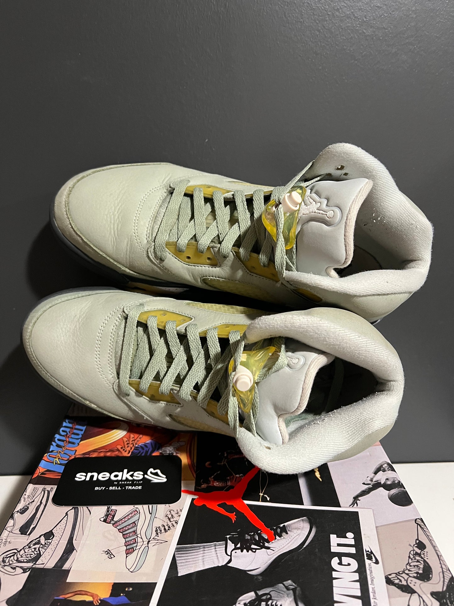 USED Air Jordan 5 Retro Jade Horizon DC7501-300 SIZE 11M OG ALL AG25-354