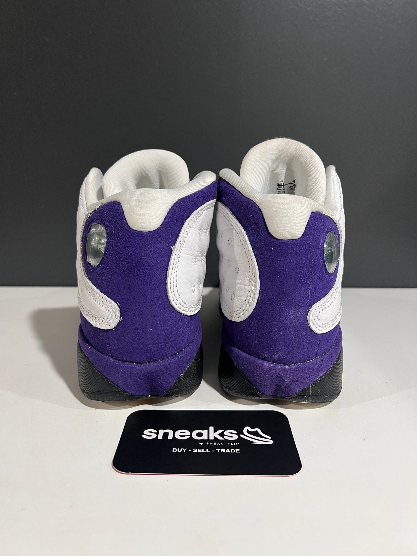 USED Air Jordan 13 Retro GS Lakers 884129-105 SIZE 5.5Y NO BOX JY25-308