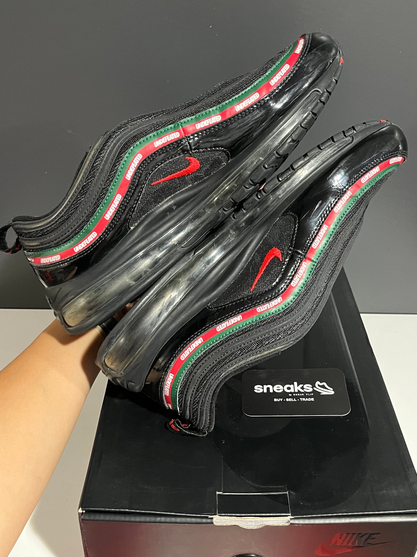 USED Undefeated x Air Max 97 OG Black AJ1986-001 SIZE 12M OG ALL JY25-159
