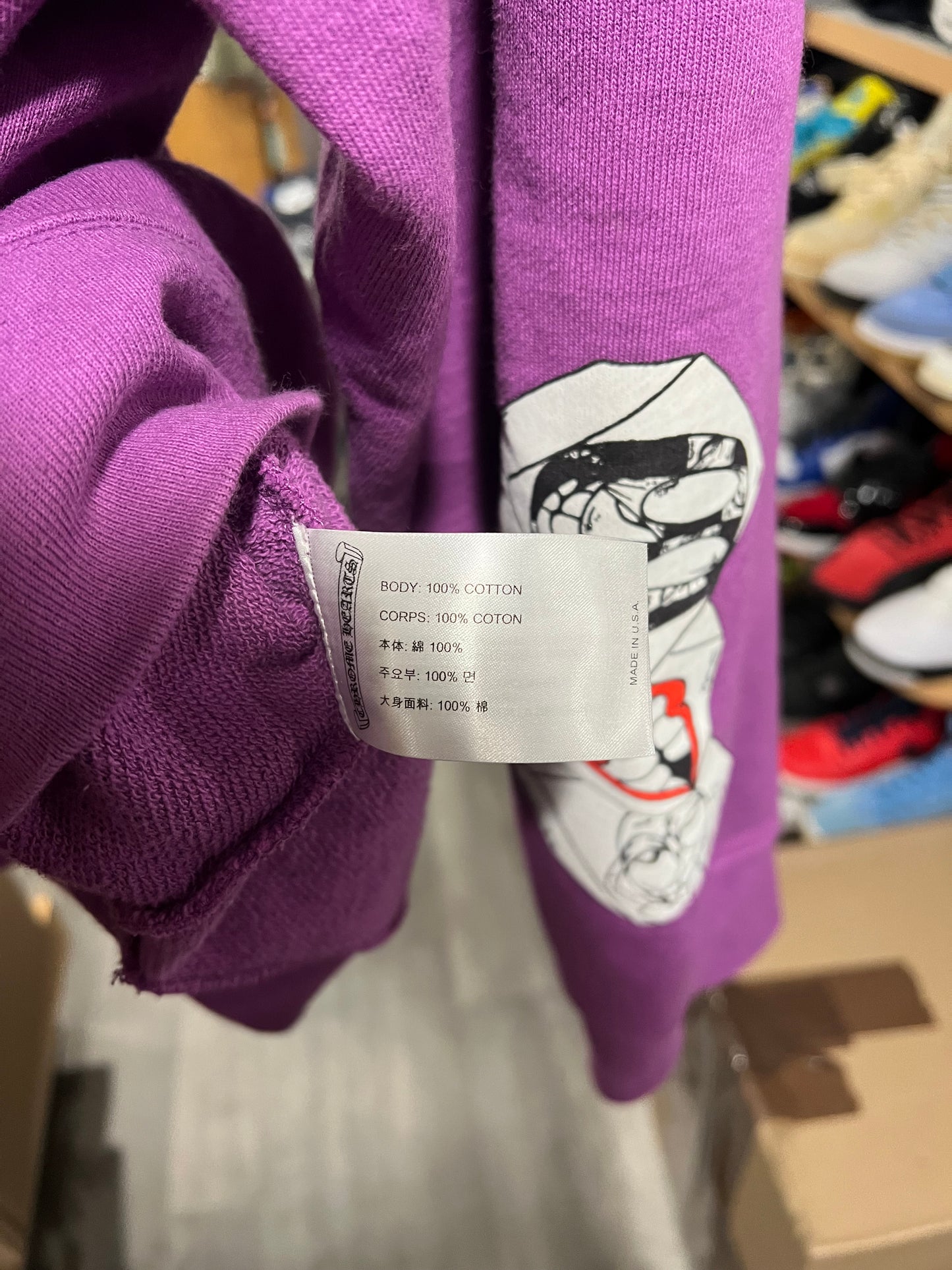 USED Chrome Hearts Matty Boy Thats That Crewneck Sweatshirt Purple
