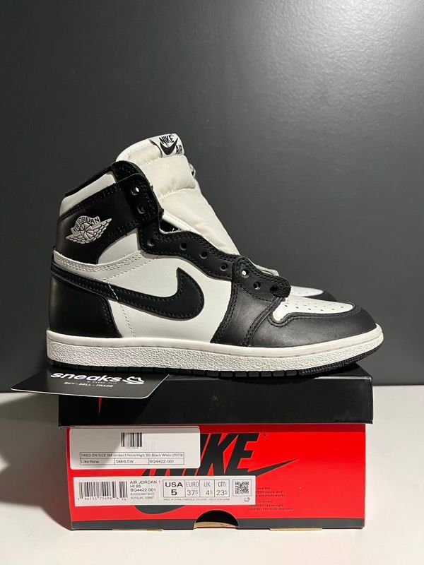 TRIED ON SIZE 5M Jordan 1 Retro High '85 Black White (2023) - Used