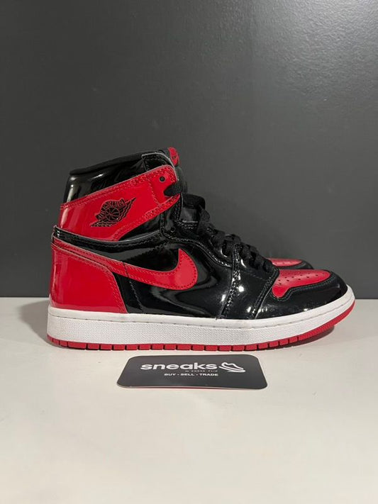 Jordan 1 Retro High OG Patent Bred (GS) - Used