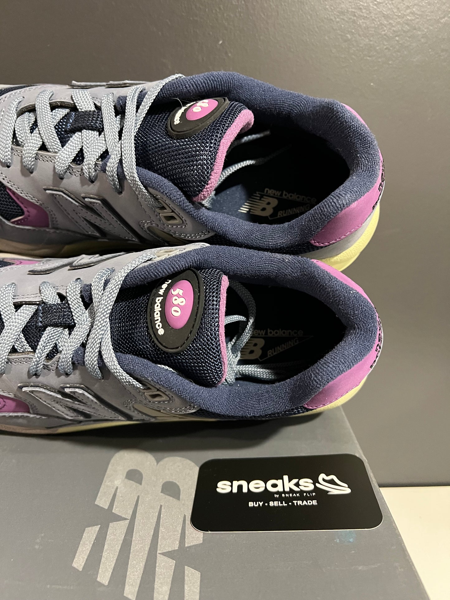 USED New Balance 580 Arctic Grey Grape MT580VB2 SIZE 10M OG ALL JY25-248