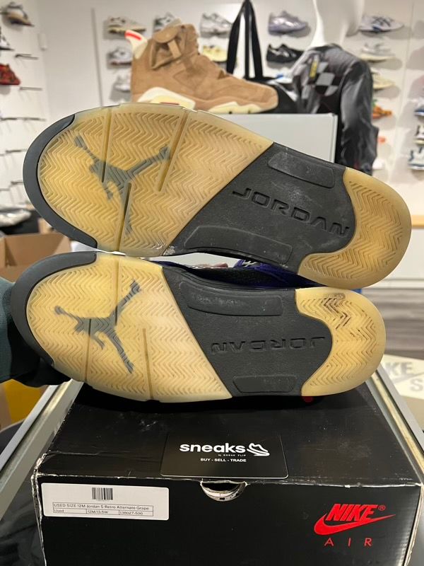 USED SIZE 12M Jordan 5 Retro Alternate Grape - Used