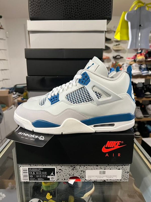 USED SIZE 11.5M Jordan 4 Retro Military Blue (2024) - Used
