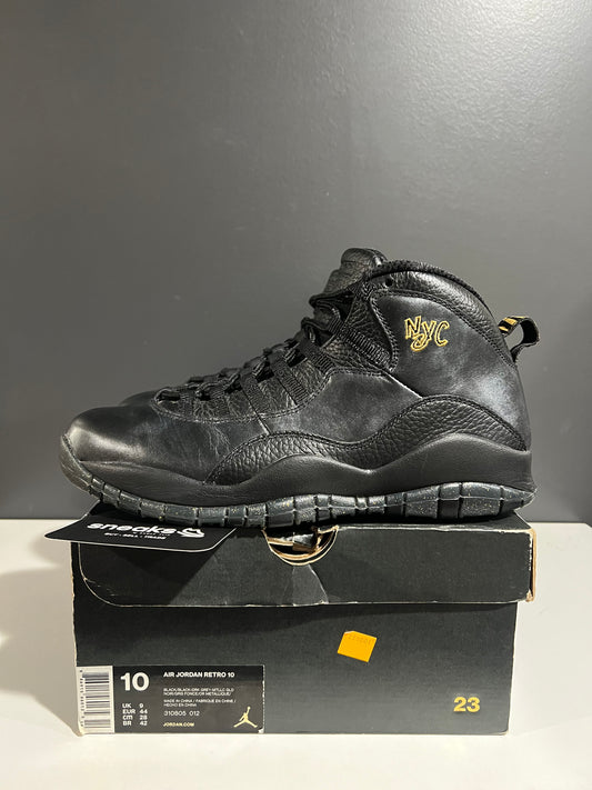 USED Air Jordan 10 Retro NYC 310805-012 SIZE 10M OG ALL AG25-44