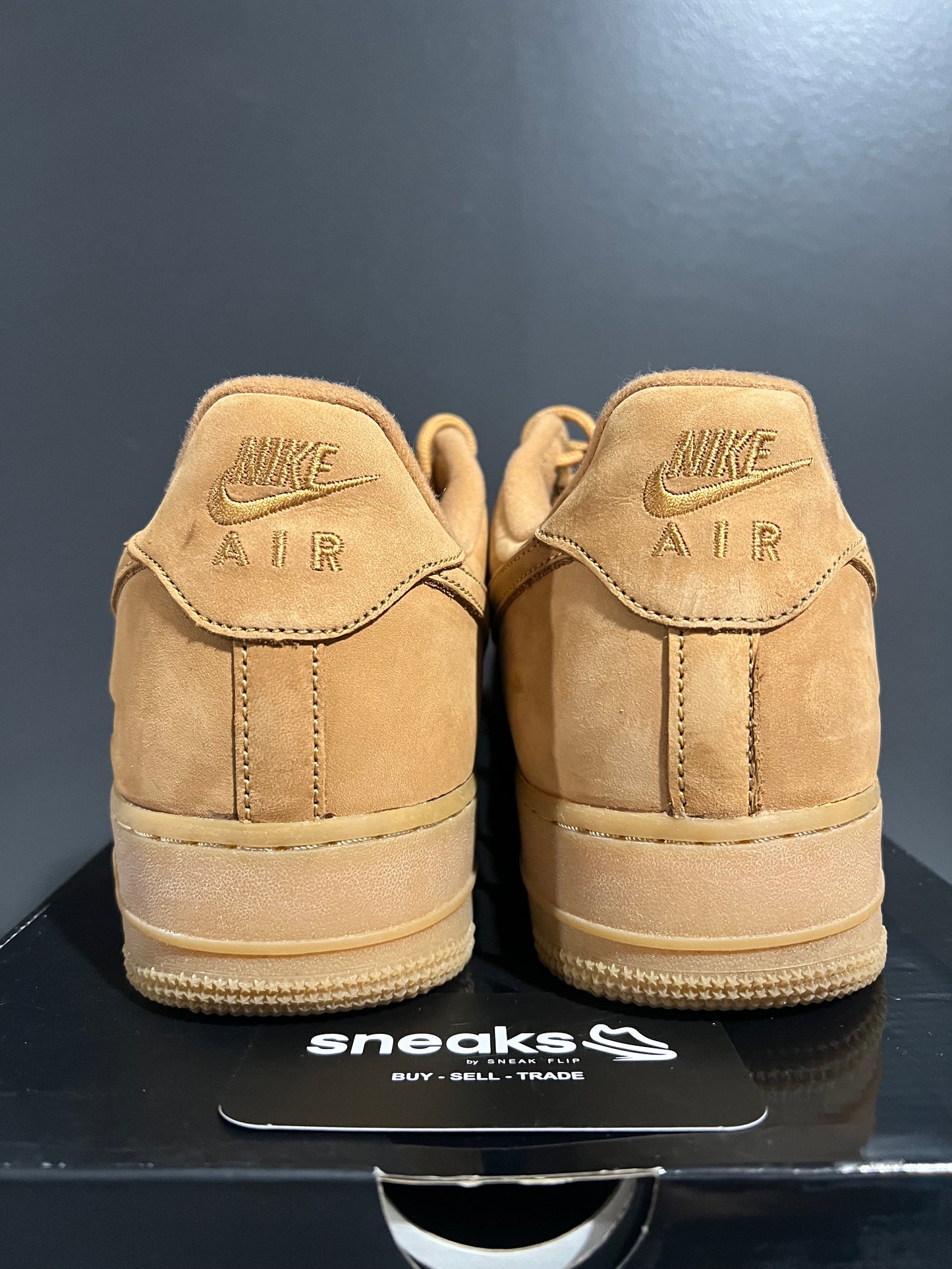 USED Supreme x Air Force 1 Low SP Box Logo Wheat DN1555-200 SIZE 11.5M OG ALL SP25-099