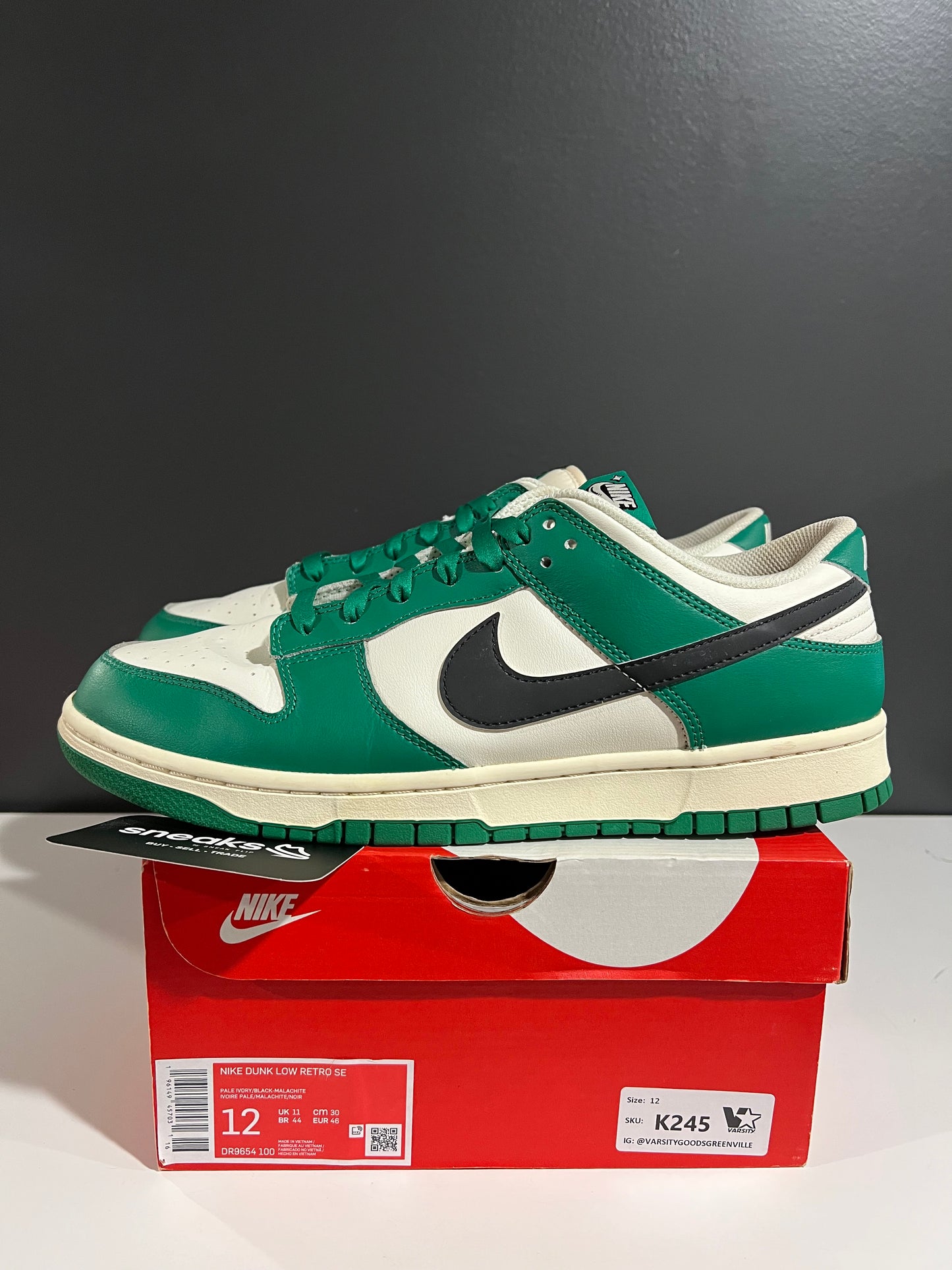 USED Dunk Low SE Lottery Pack Malachite DR9654-100 SIZE 12M OG ALL