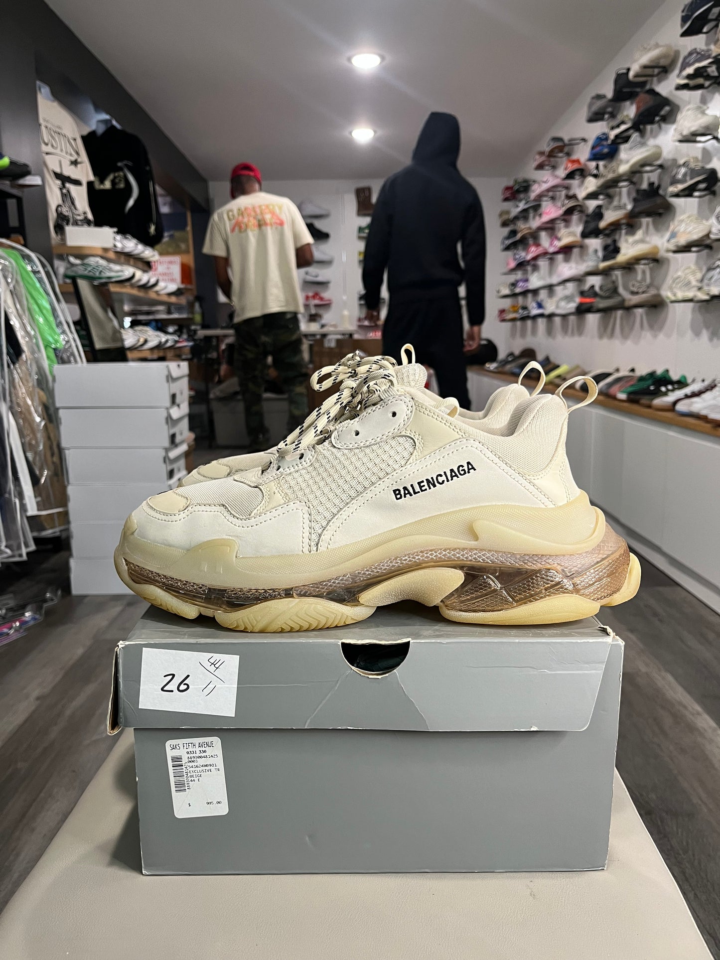 Balenciaga Triple S Sneaker Clear Sole - Beige 541624 SIZE 11M USED